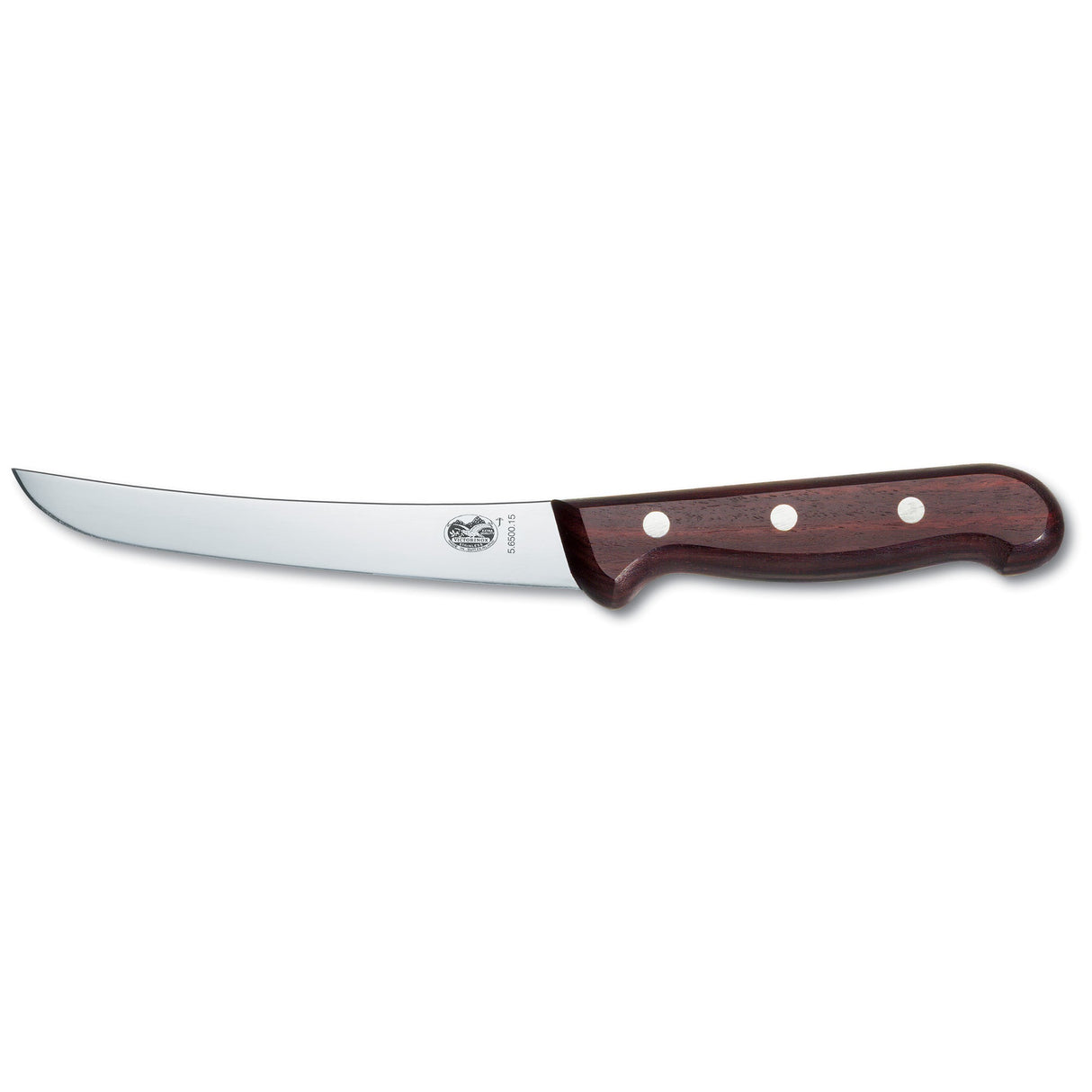 Victorinox Boning Knife German Handle, Curved Wide 15cm - Wood