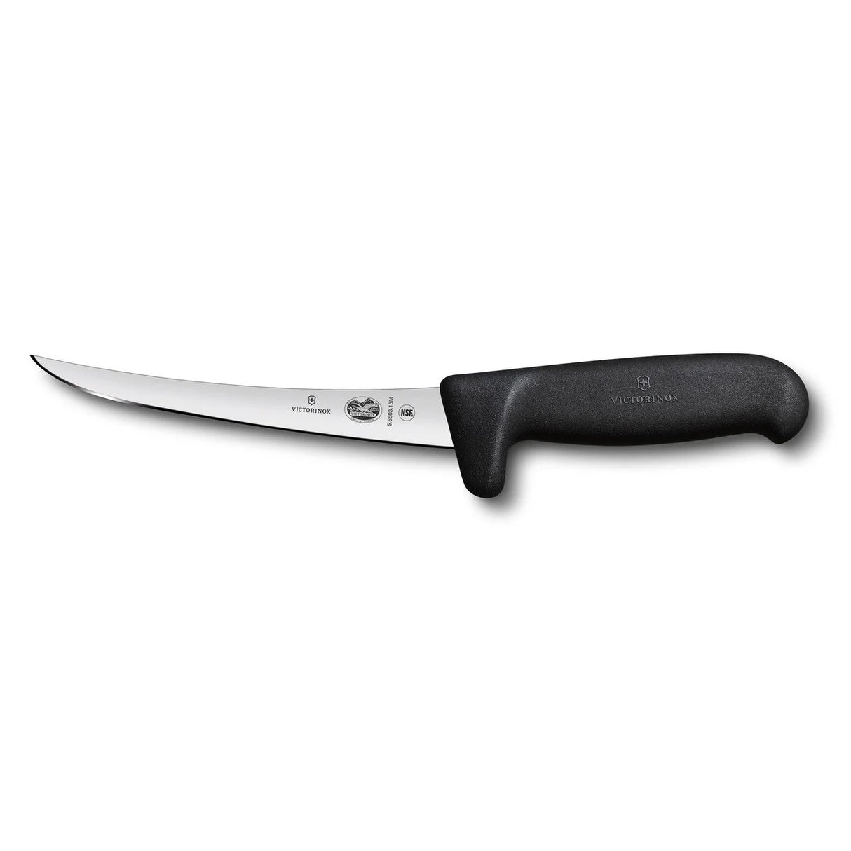Boning Knife, Curved Safety Grip Narrow 15cm - Black
