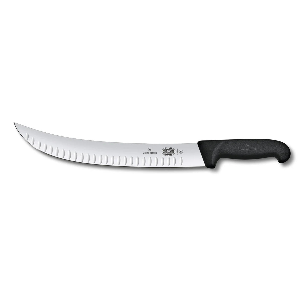 Cimeter Knife, Curved Fluted 31cm - Black