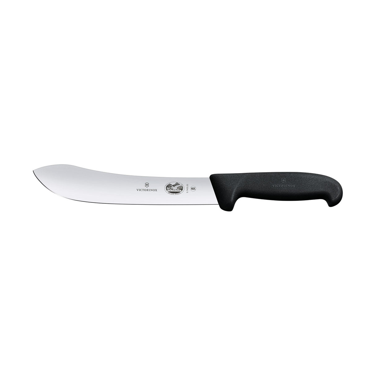 Victorinox Fibrox Butchers Knife, Wide Tip 20cm - Black