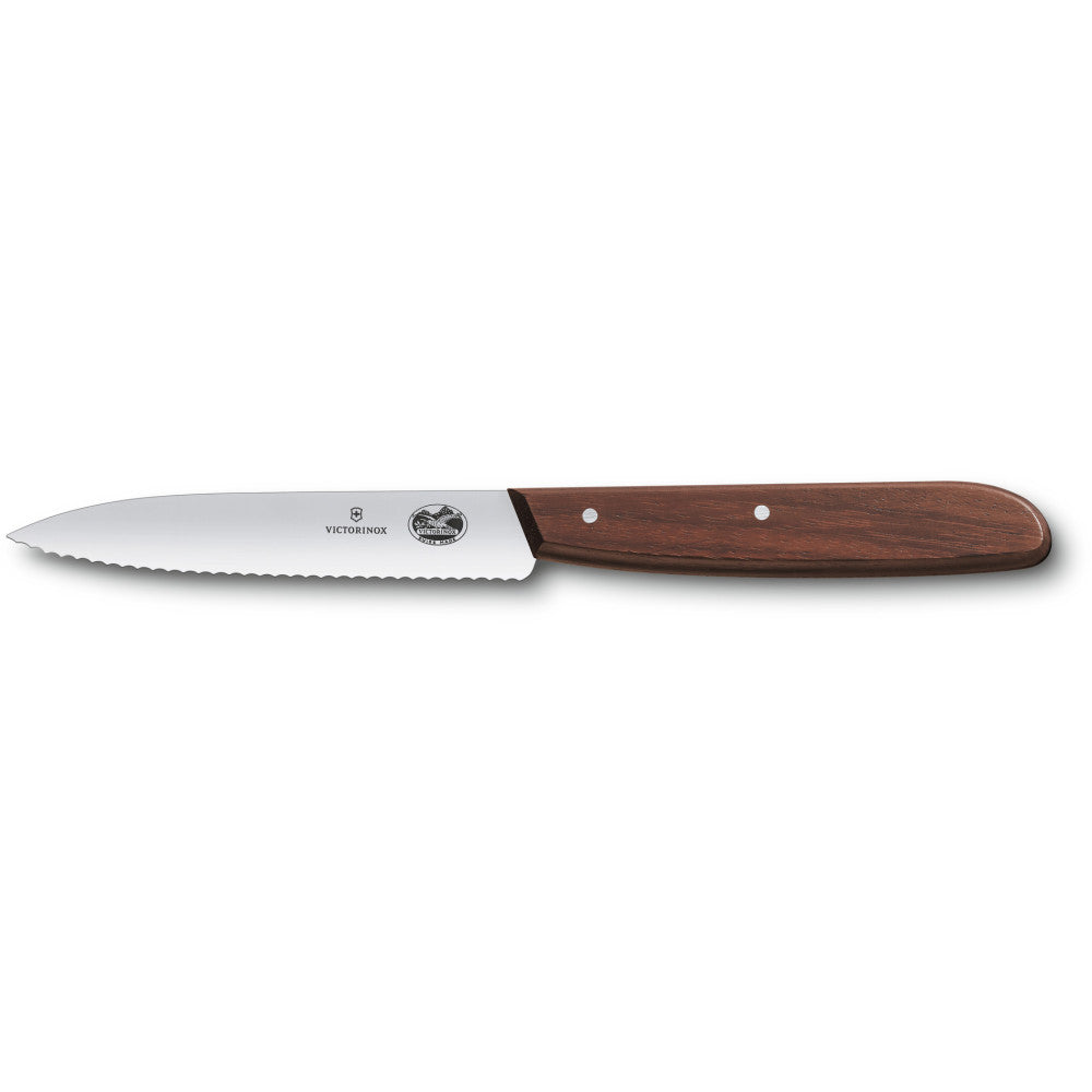 Paring Knife, Wavy Edge 10cm - Wood