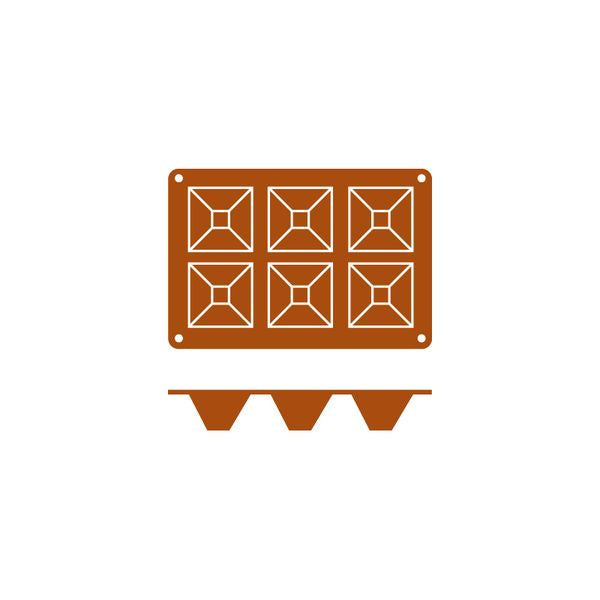 54607 - Silicon Mould-Pyramid | 6-Cup