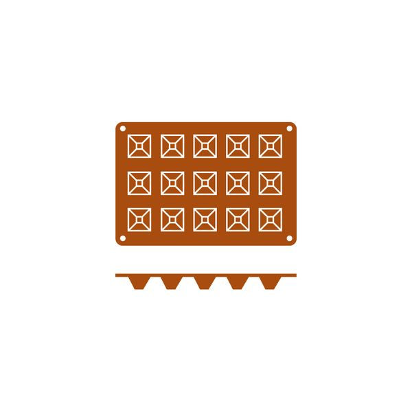 54608 - Silicon Mould-Pyramid | 15-Cup