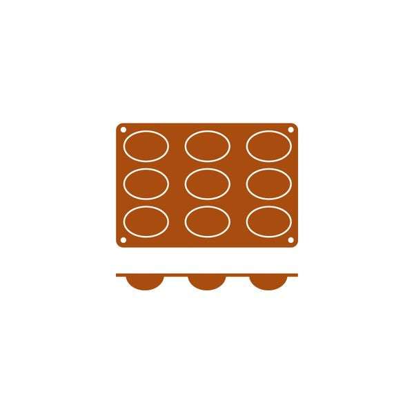 Silicon Mould-Oval | 9-Cup