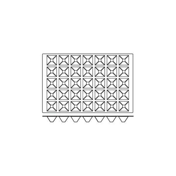 54810 - Silicon Mould-Pyramids, 35-Cup, Cup Size: 65X65X35Mm/61Ml