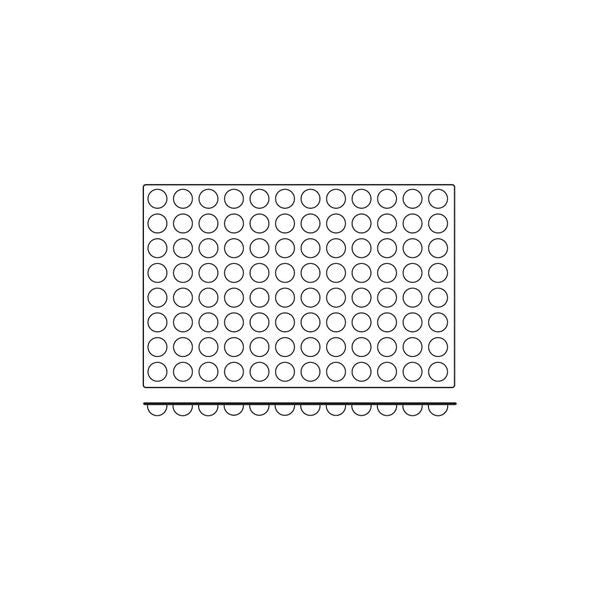 54815 - Silicon Mould-Mini Half Sphere, 96-Cup, Cup Size: 35X17.5Mm/11Ml