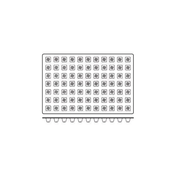 54846 - Silicon Mould-Mini Pyramid, 77-Cup, Cup Size: 28X28X25Mm/11Ml