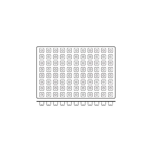 54847 - Silicon Mould-Mini Cube, 88-Cup, Cup Size: 25X25X24Mm/12Ml