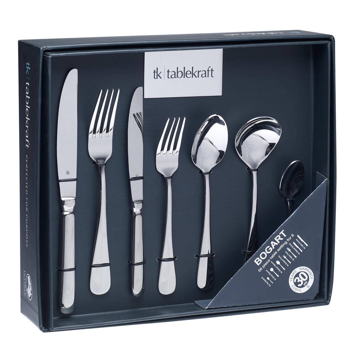 Tablekraft Bogart Cutlery Set 56Pc 18/10 Comp Boxed Solid