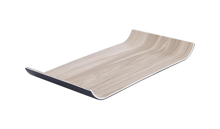 46524 - Zicco Melamine Echo Birch Tray 325x176x30mm (Sold in sets of 6)