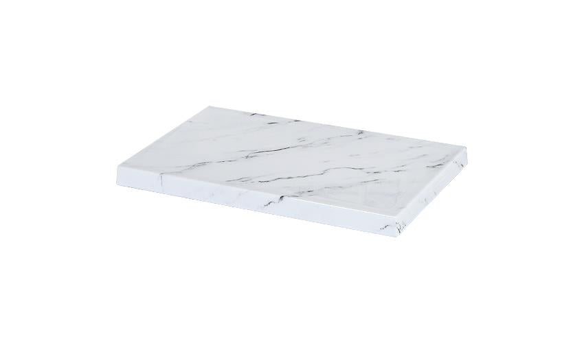 46630 - Zicco Melamine Form White Marble Rect Board 265x162x18mm (Sold in sets of 6)