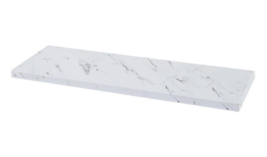 46634 - Zicco Melamine Form White Marble Rect Board 530x162x18mm (Sold in sets of 6)