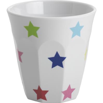 47232 - Jab Multicolour Stars On White Tumbler 300ml (Sold in sets of 12)