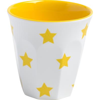 47244 - Jab Yellow Stars On White Espresso Cup 200ml (Sold in sets of 12)