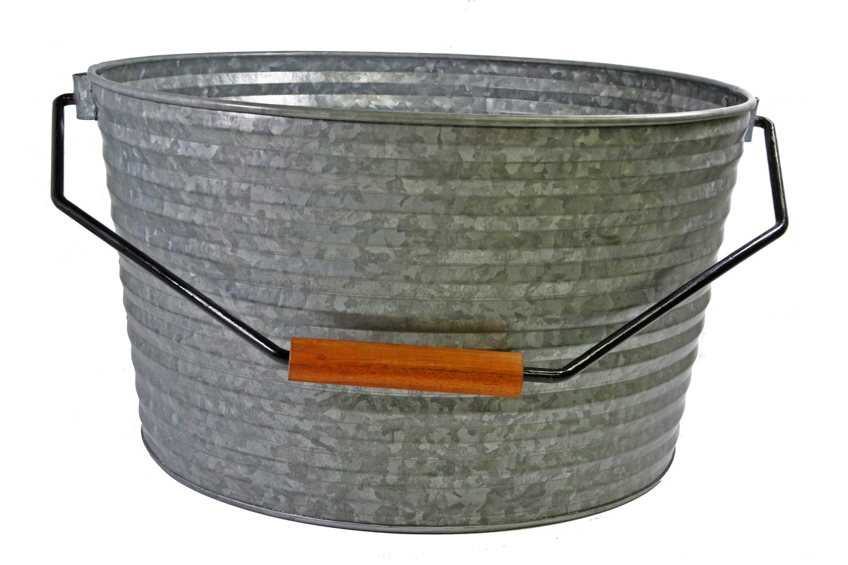 78690 - Chef Inox Coney Is Galv Beverage Tub W/Blkhdl 450x340mm