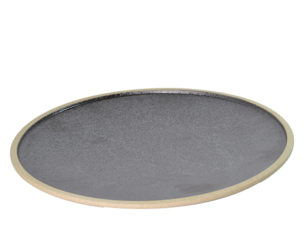 Tablekraft Soho Round Plate 255X10Mm Speckle Black