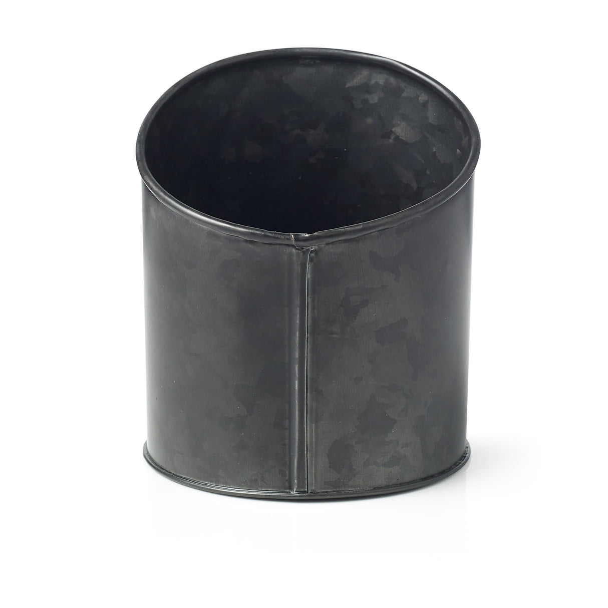 78710 - Chef Inox Coney Is Galvanised Blk Slant Pot 120x140mm