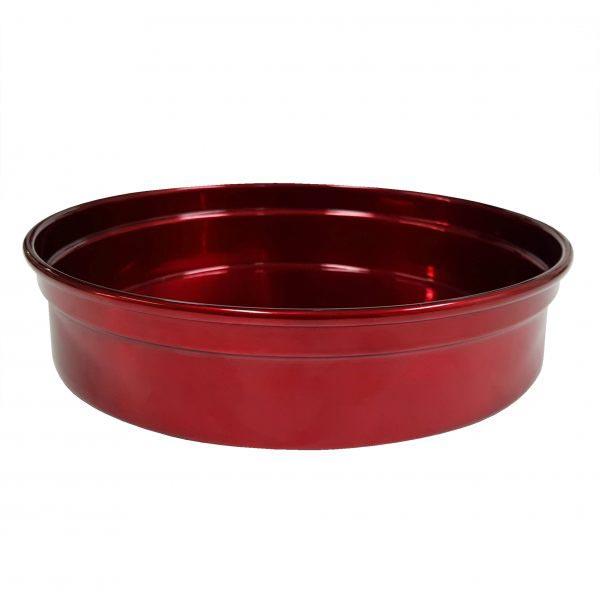 Chef Inox Round Bar Tray Aluminium 240X50Mm Red