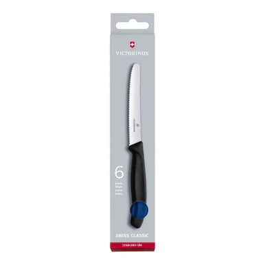 6.7833.6 - Swiss Classic Tomato and Table Knife Set 6 Pieces - Black