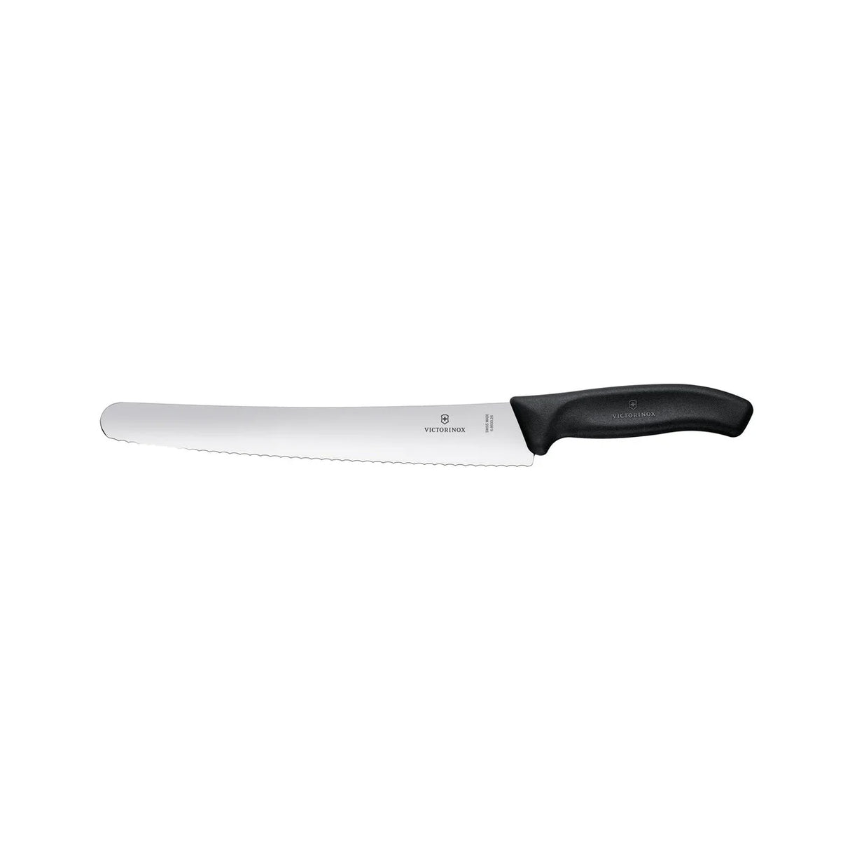 6.8633.26B - Swiss Classic Pastry Knife, Wavy Edge 26cm - Black