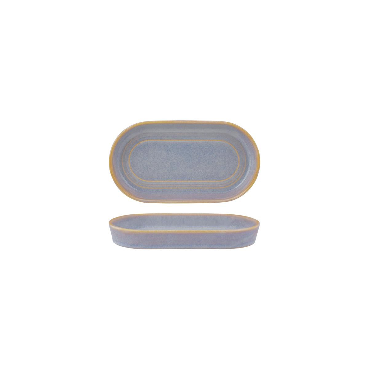Tablekraft Urban Loft Oval Platter Azure Blue (Sold in sets of 4)