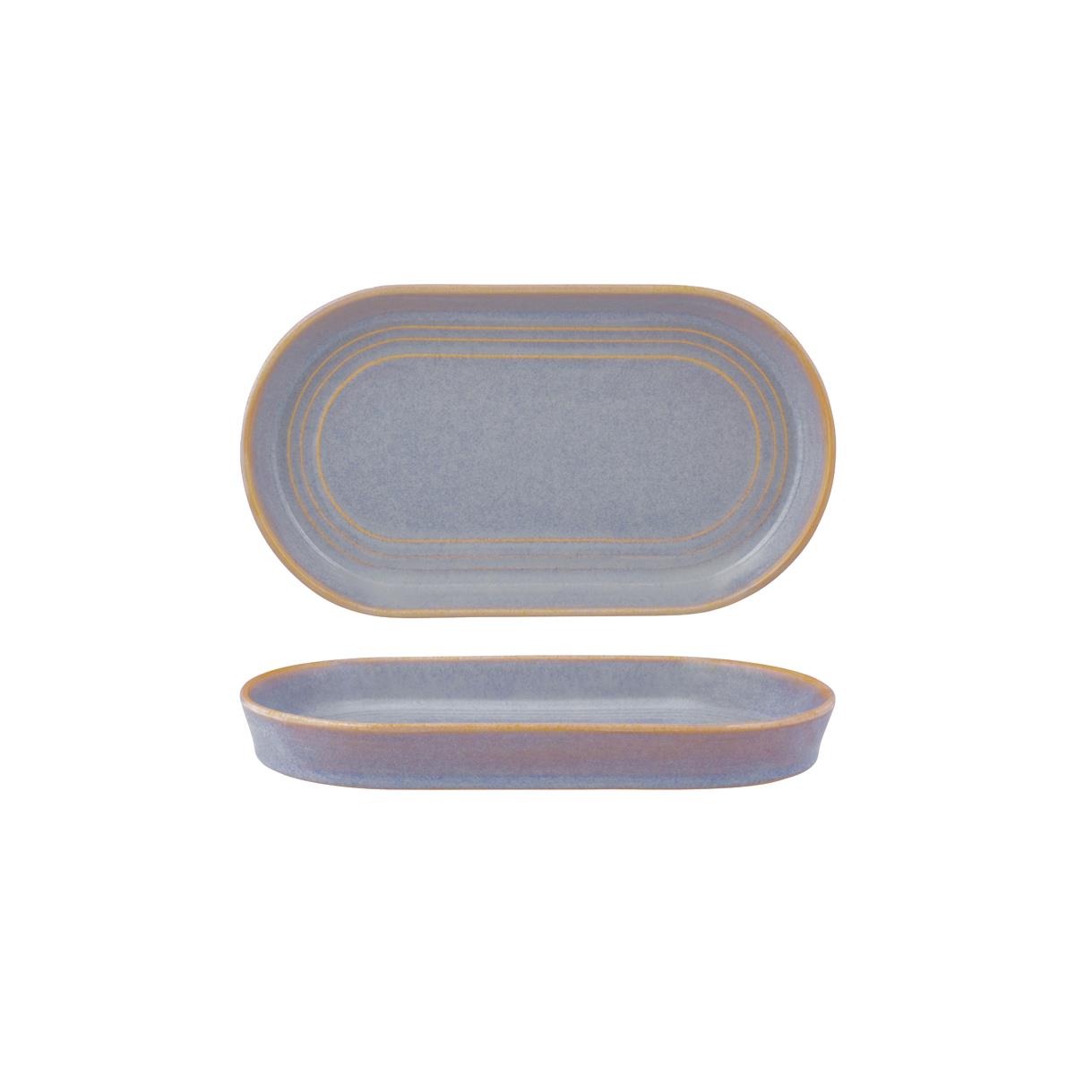 Tablekraft Urban Loft Oval Platter Azure Blue (Sold in sets of 4)
