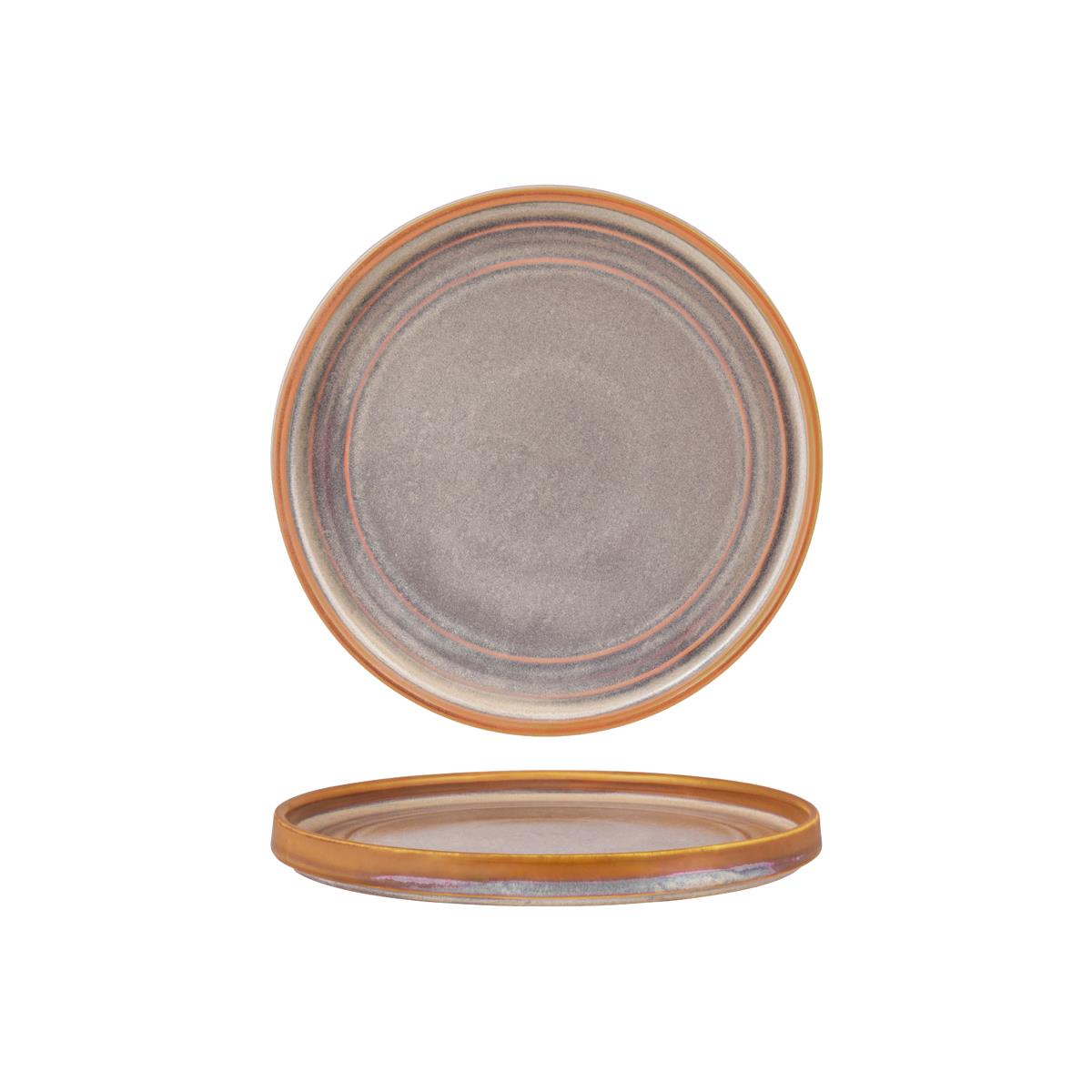 907202 - Tablekraft Urban Loft Round Plate 225X22Mm Auburn