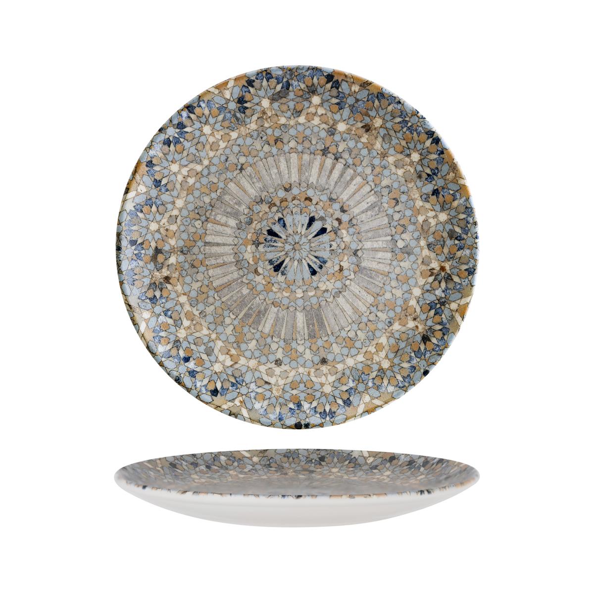 Luca Mosaic Round Coupe Plate 270X30Mm (S-Mt-Lucmzgrm27Dz)