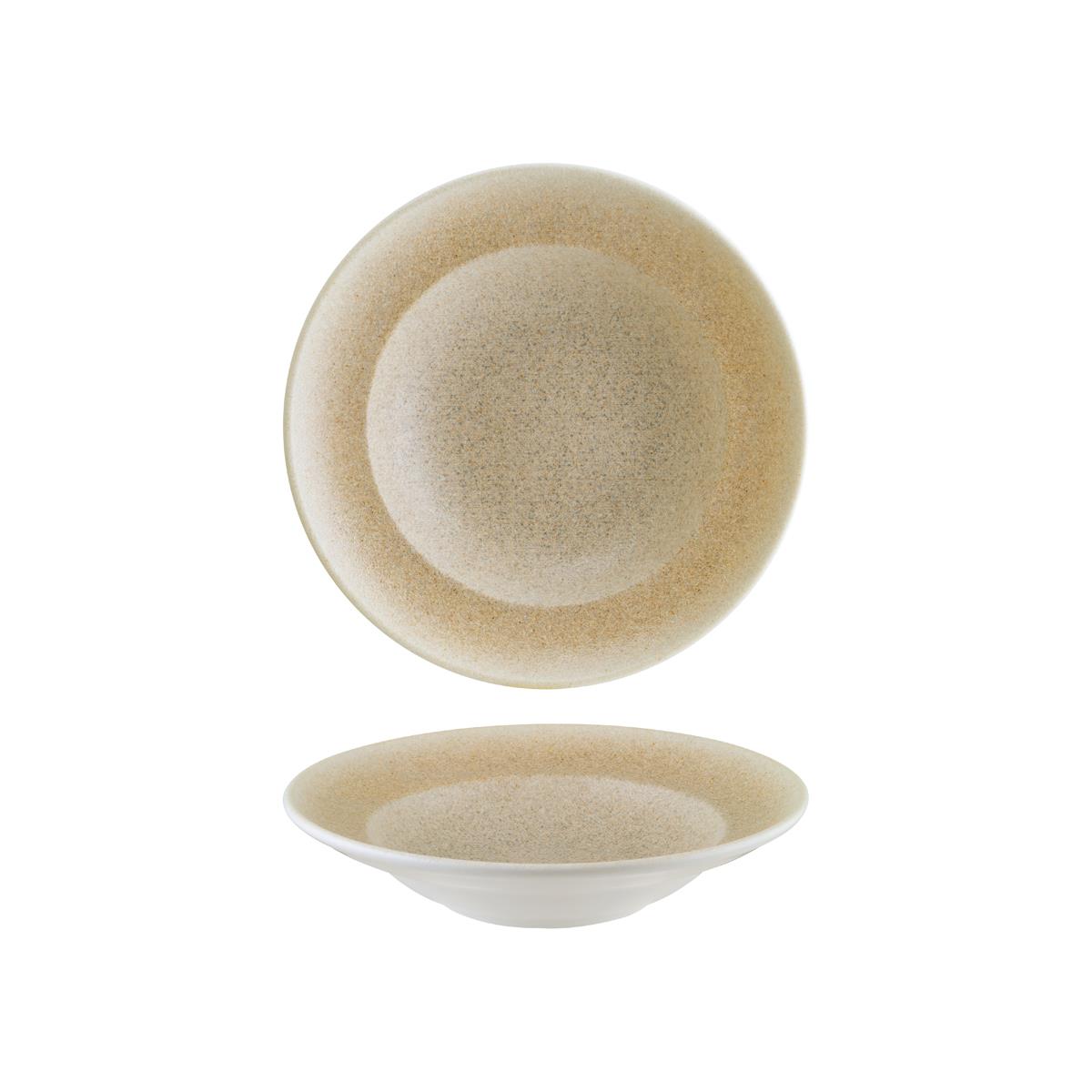 Bonna Luca Salmon Round Coupe Plate - Vitrified Porcelain, Matt Finish, Scratch Resistant, Dishwasher Safe, Microwave Safe, Chip Resistant, Durable (Set of 6)