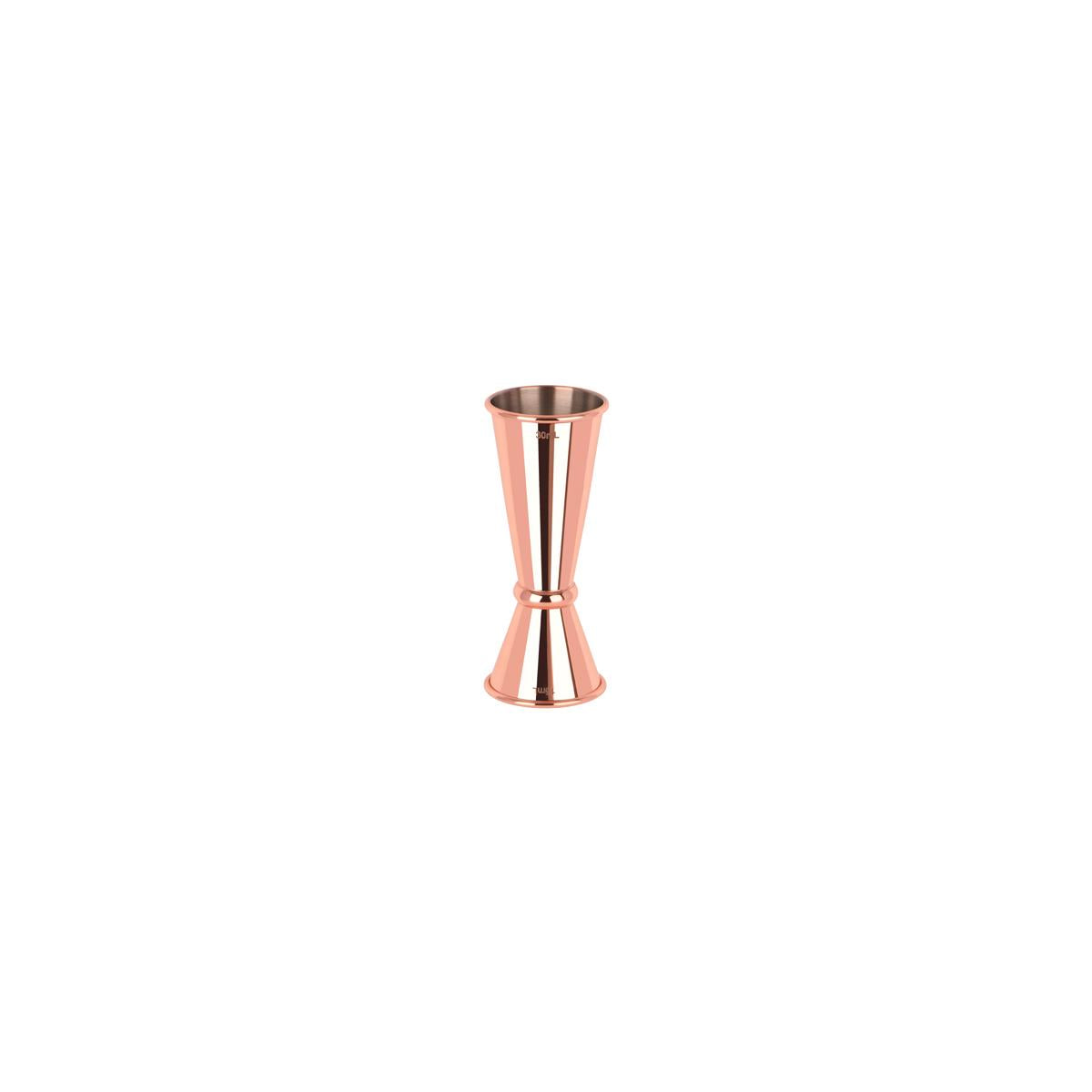Z0602 - Zanzi Tokyo Jigger W/Curled Edge Rose Gold 15/30Ml