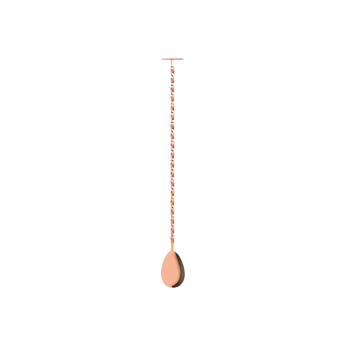 Z0643 - Zanzi Tail Disk Bar Spoon W/Muddler Rose Gold 300X29X25Mm