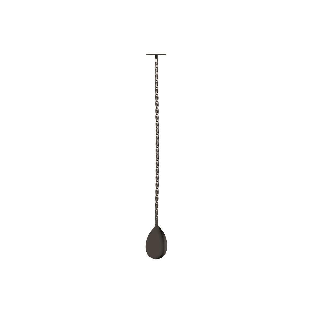 Z0645 - Zanzi Tail Disk Bar Spoon W/Muddler Gun Metal 300X29X25Mm
