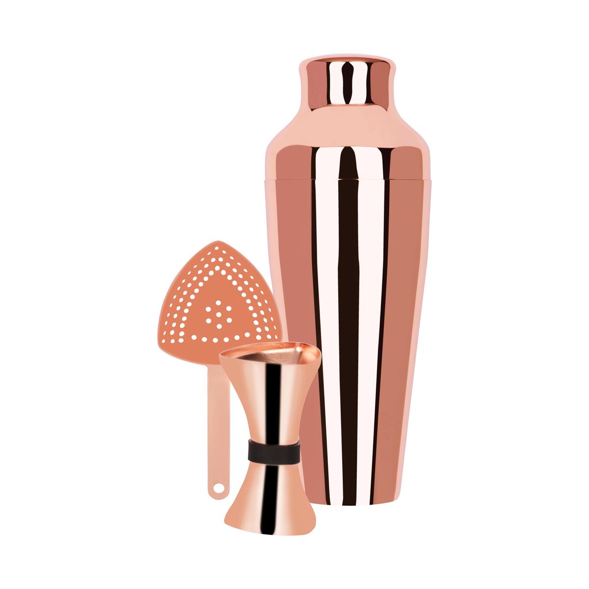 Zanzi Cocktail Set Rose Gold 3Pc