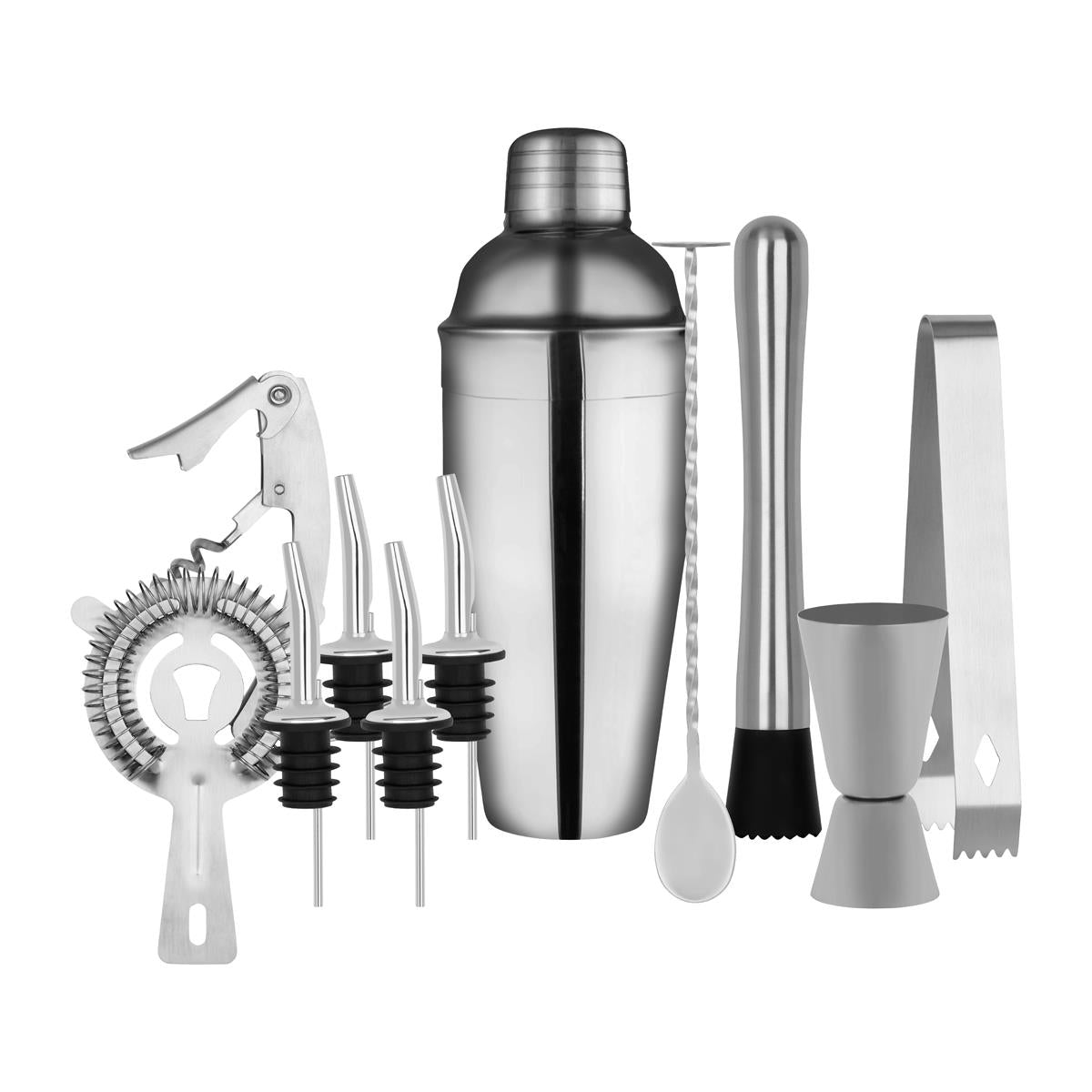 Zanzi Cocktail Set 11Pc S/S In Bartender Bag