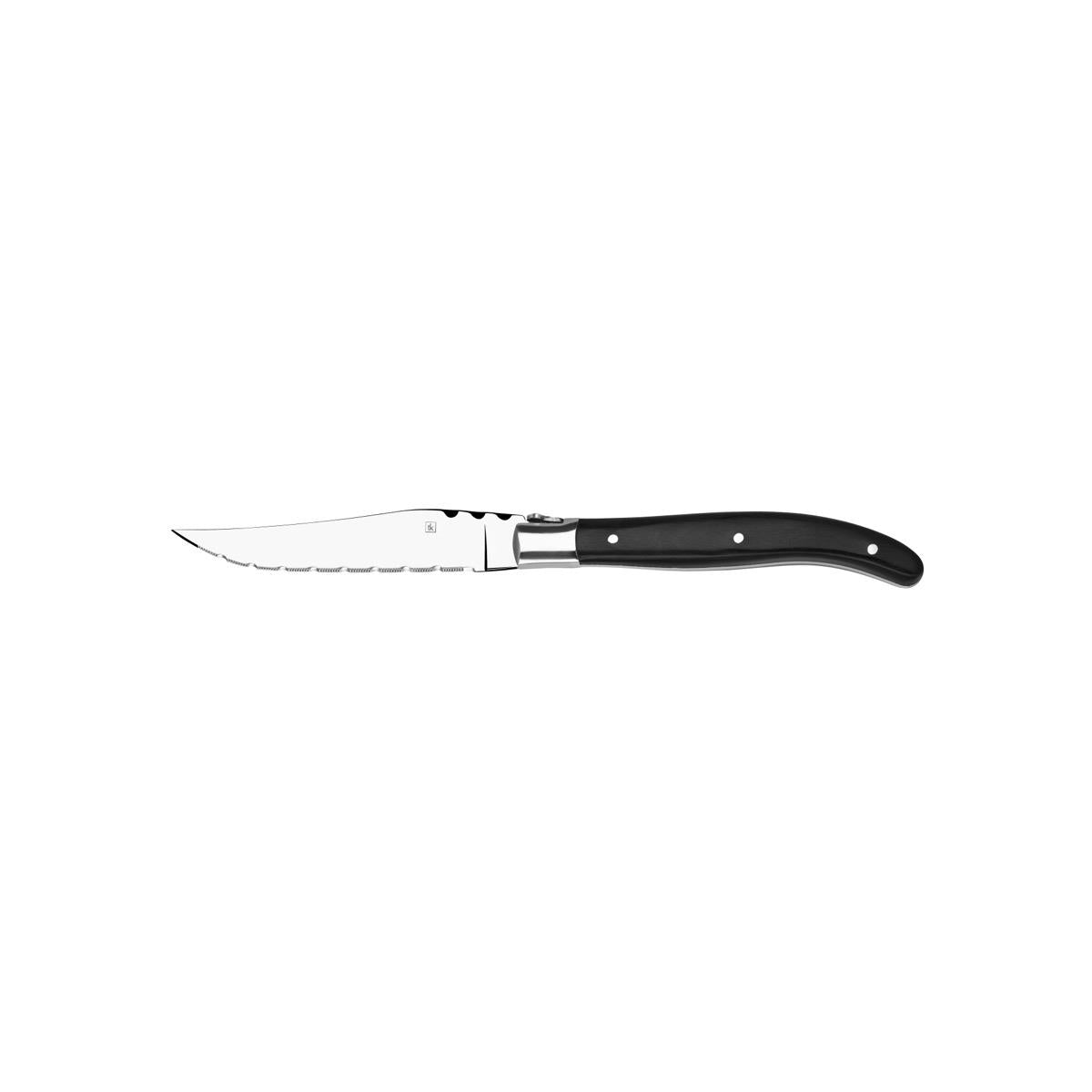 Tablekraft Paris Steak Knife Pointed Tip S/S W/Blk P/Woodhdl (Sold in sets of 12)