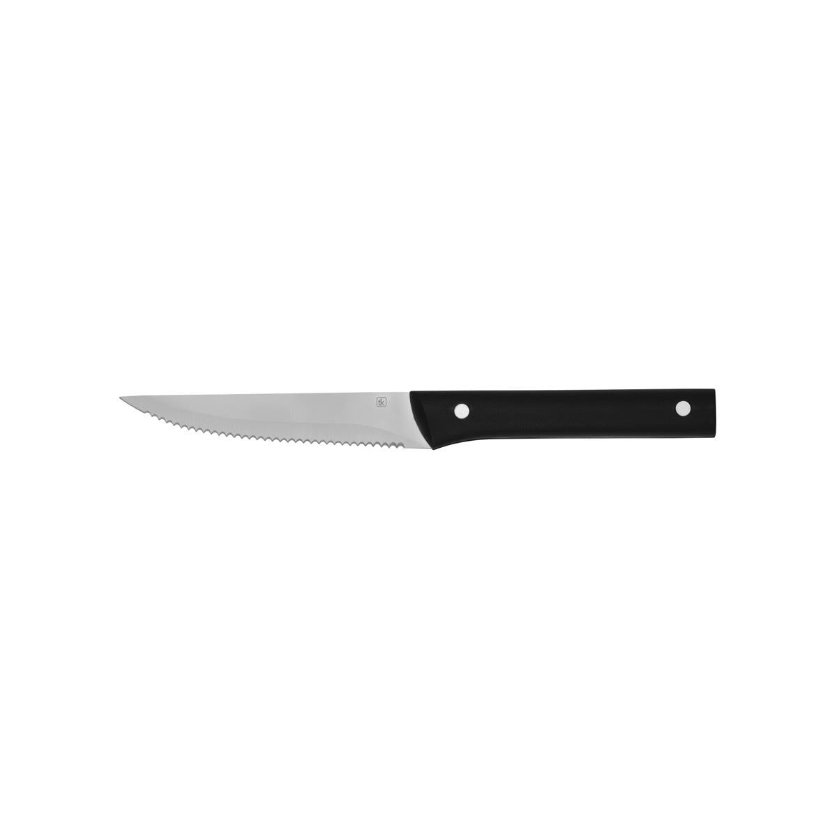 Tablekraft Tempo Steak Knife Pointed Tip S/S W/Blk Hdl 230mm (Sold in sets of 12)