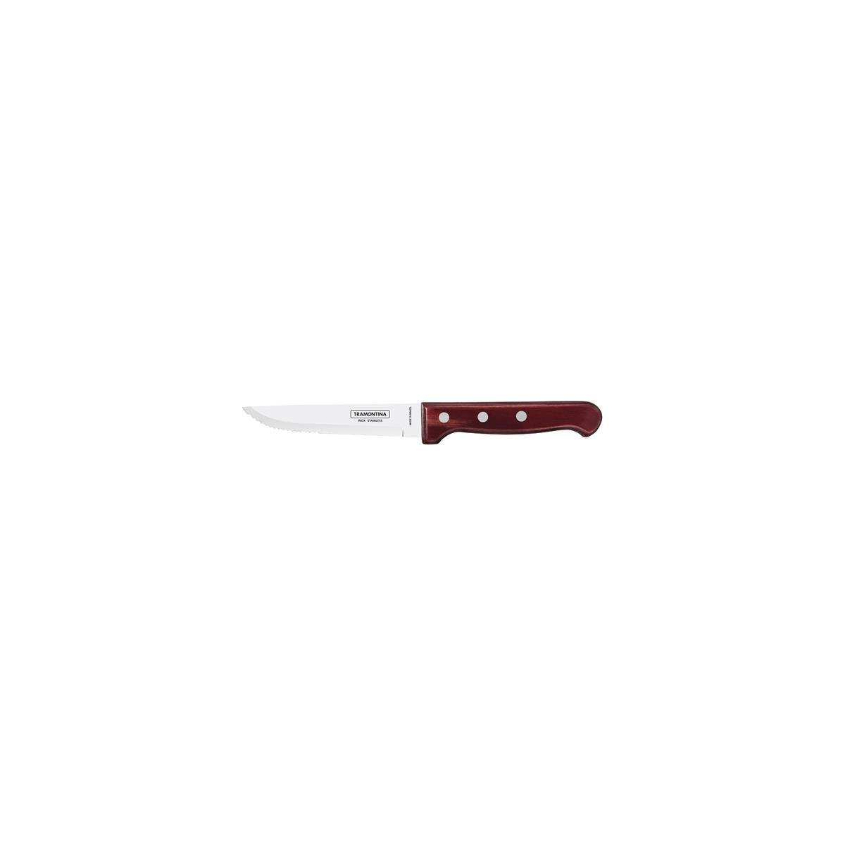 TM21413/075 - Tramontina Polywood 5" Gaucho Steak Knife-Serrated (Sold in sets of 12)