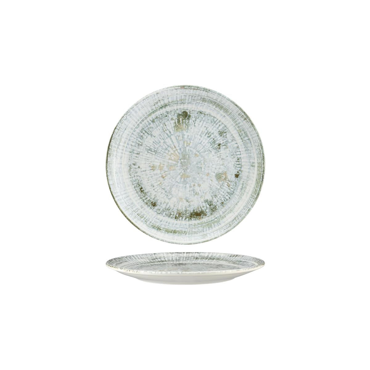 Bonna Odette Olive Round Flat Platter Set of 12 – Premium Hospitality Tableware