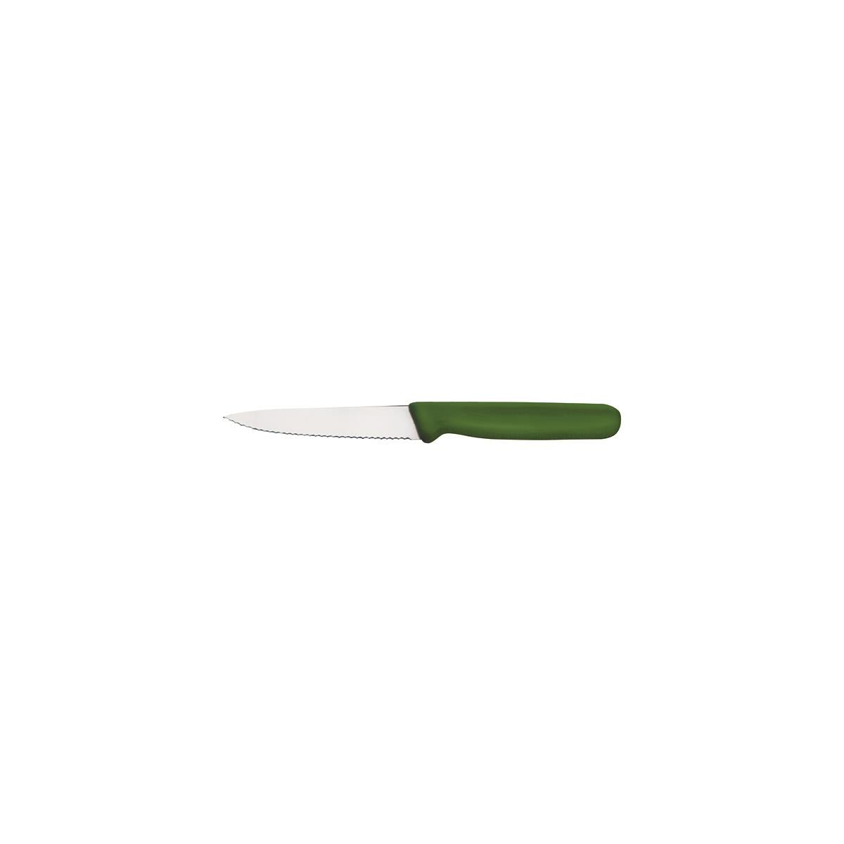 Ivo Professional "55000" Paring Knife Serrated 100Mm Green