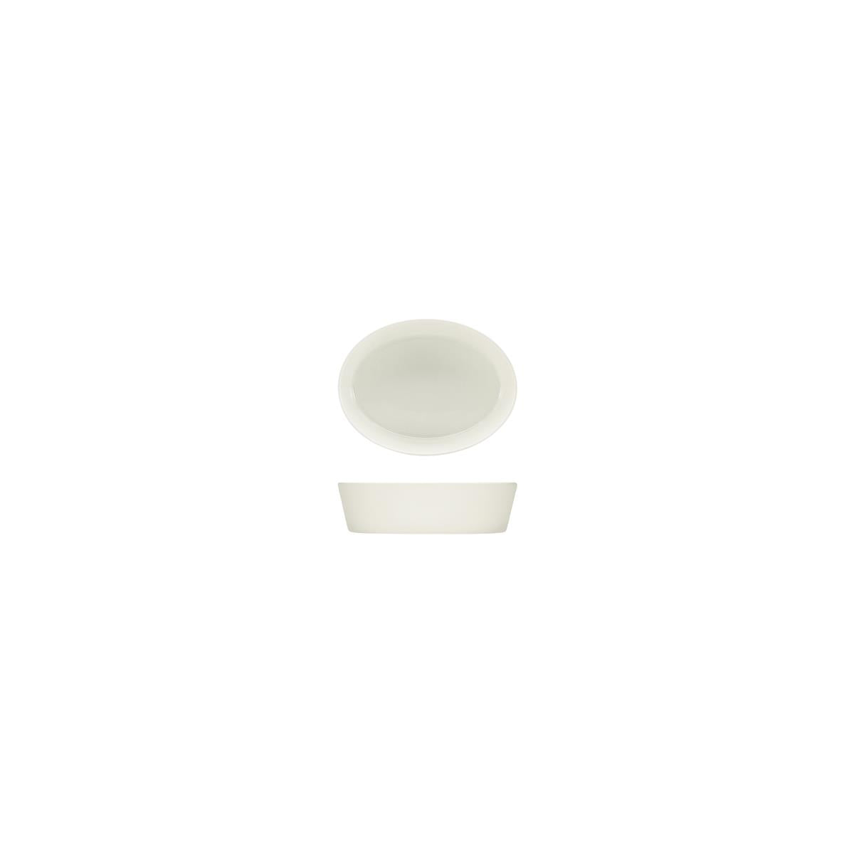 BHS6696212 - Bauscher Purity Oval Dish 120x90mm 180ml (Sold in sets of 12)