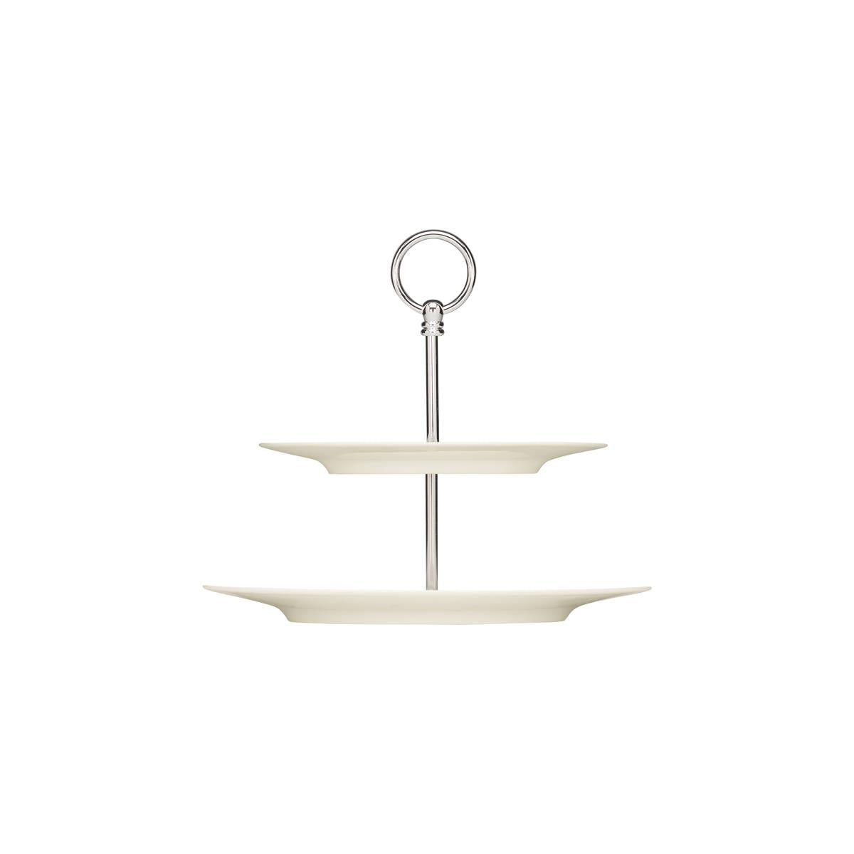 Purity Serving Stand 2 Tier Flat Plate W/Rim 287x255mm