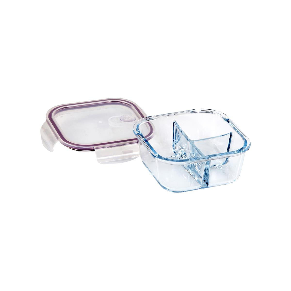 ETR48144 - Eterna Glass Containers 3 Div Squ (Sold in sets of 10)