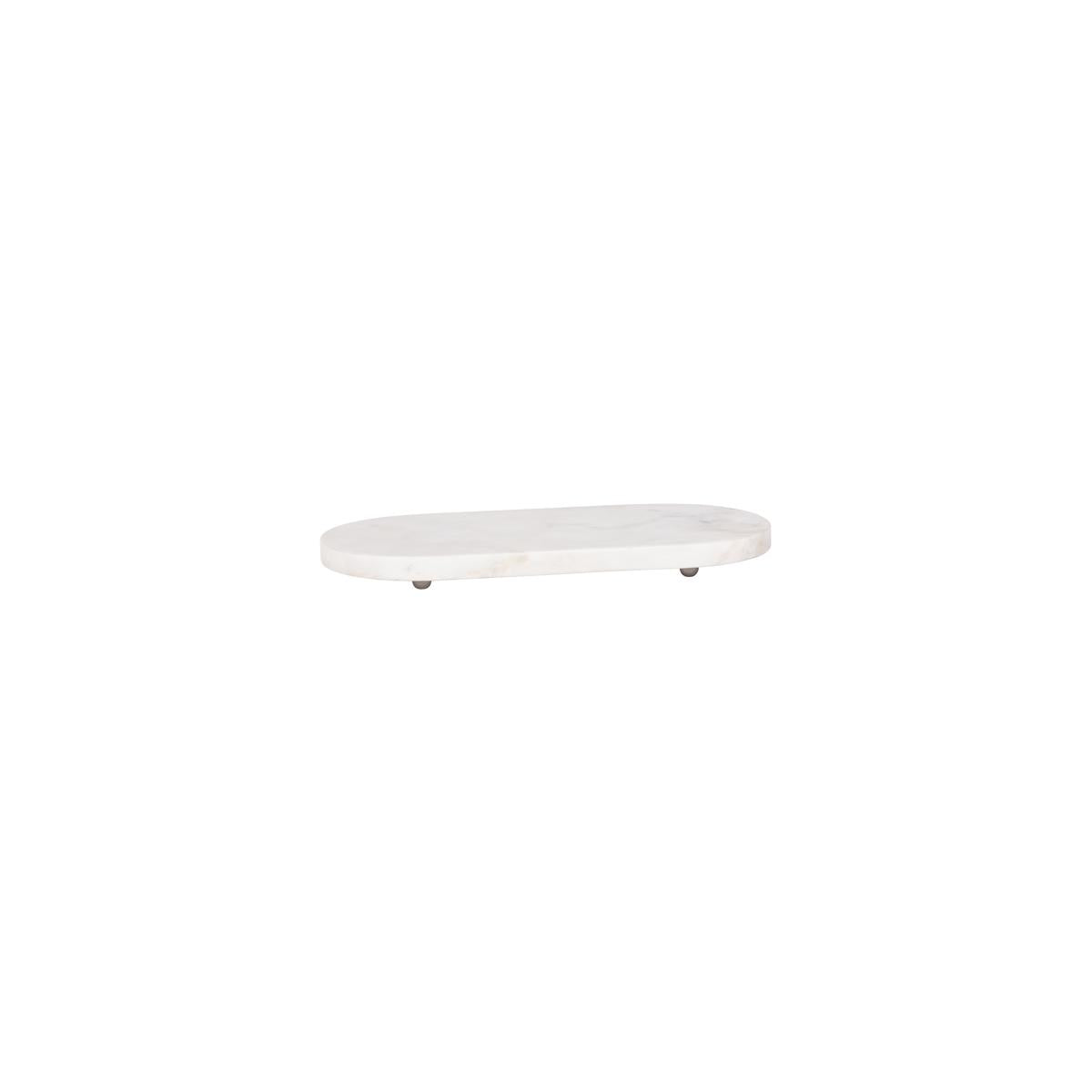 4727 - Chef Inox Serve Oval Board Marble W/Iron Ball Feet 365x170mm (Sold in sets of 2)