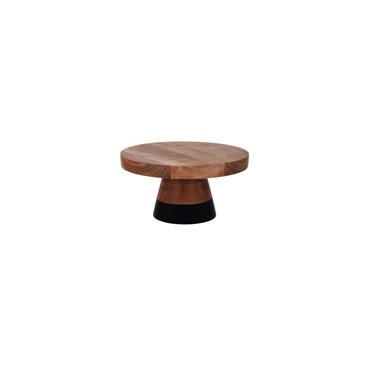 4745 - Serve Round Cake Stand Acacia Black Border by Chef Inox (Sold in sets of 4) - Image 3
