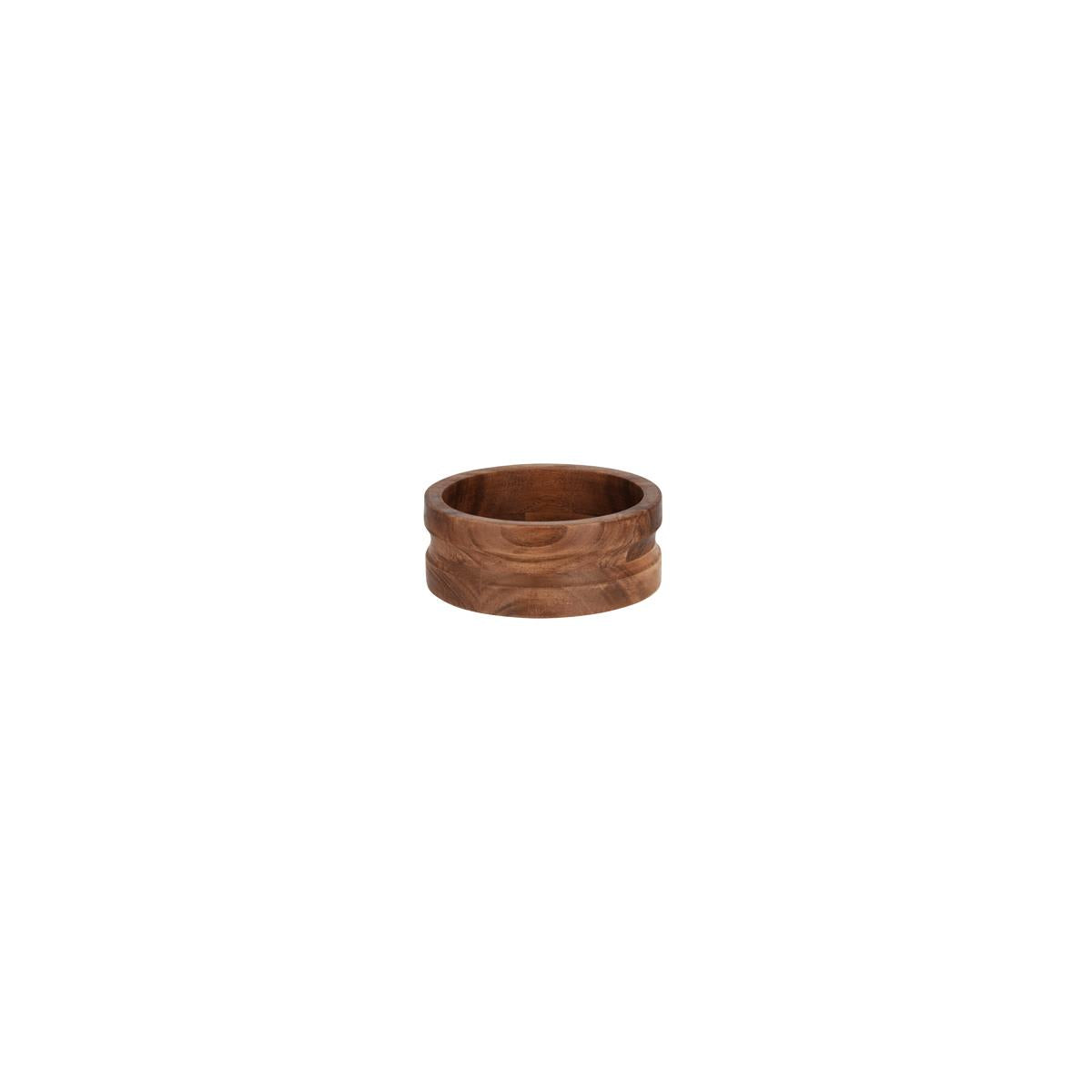 4797 - Acacia Wood Round Bowls with Straight Sides by Chef Inox – Set of 6 Hospitality Servers