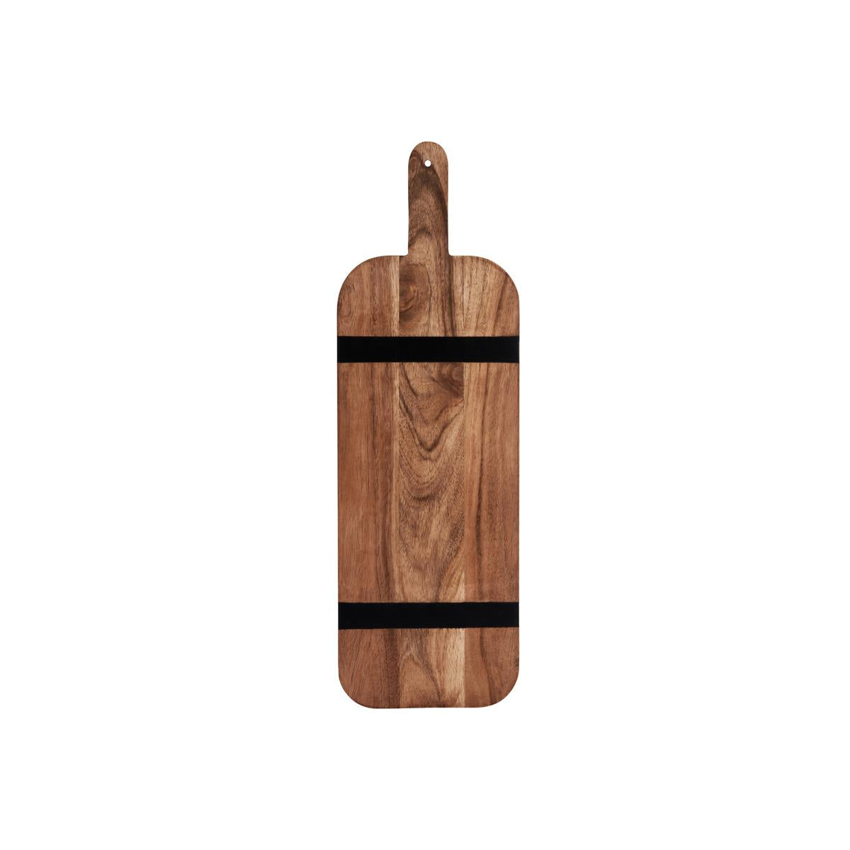 04973 - Chef Inox Serve Paddle Board W/Blk Inlay Acacia 560X180X15Mm