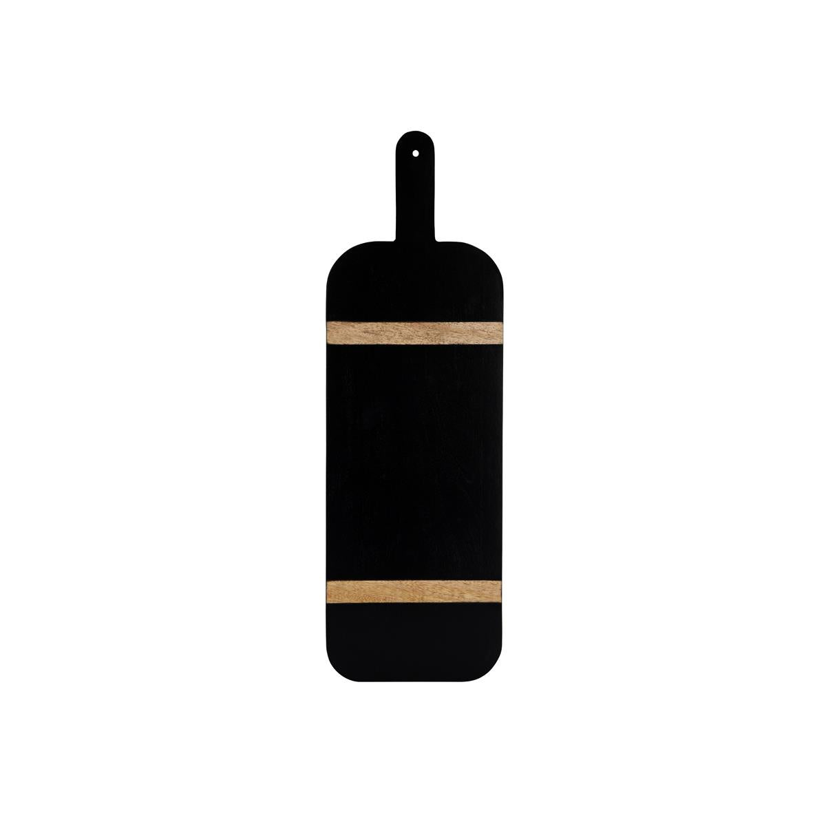 04974 - Chef Inox Serve Paddle Board Blk W/Acacia Inlay 560X180X15Mm