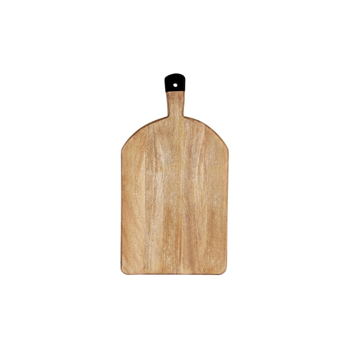 04994 - Mangowood Rect Serving Board Footed W/Black Hdl 520X280X40Mm