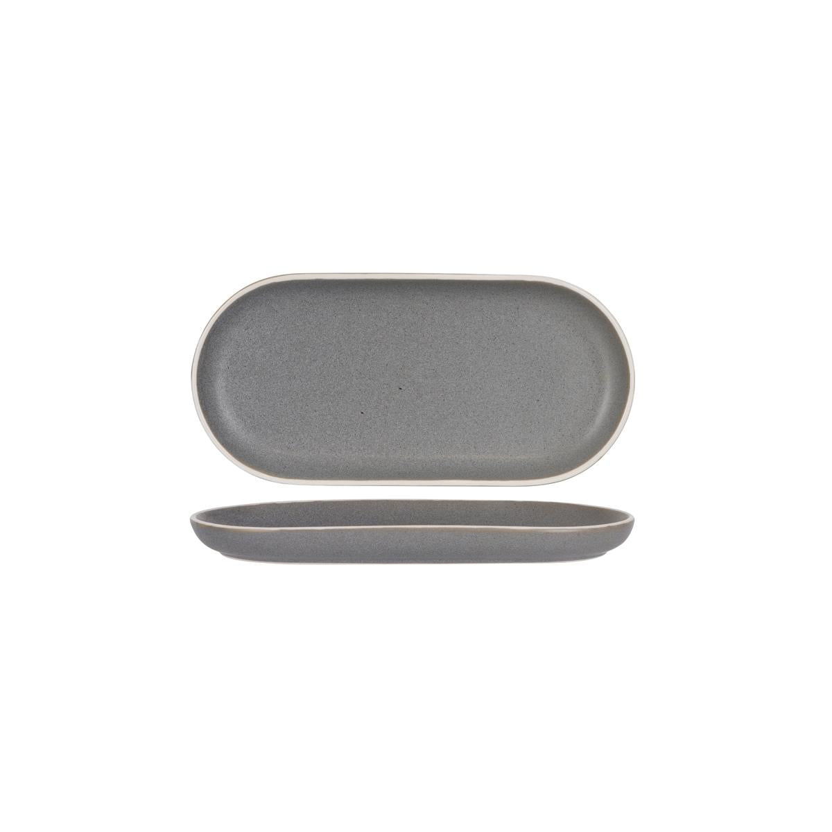 Tablekraft Urban Oval Plate Grey (Sold in sets of 6)
