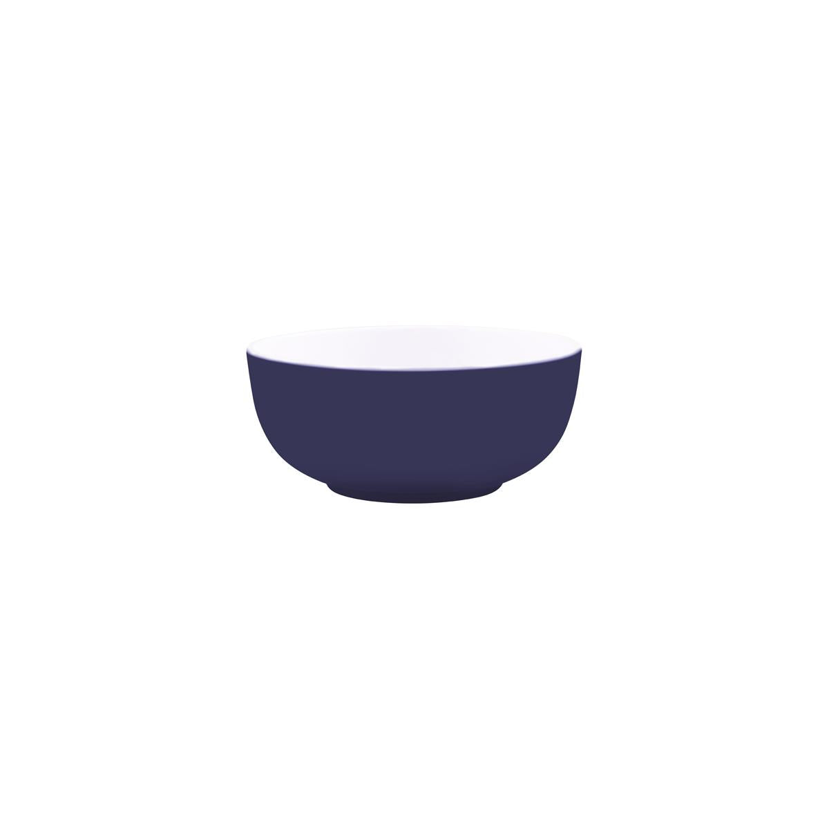 47542 - Jab Gelato-Navy Blue/White Blue Round Bowl 150x60mm (Sold in sets of 6)